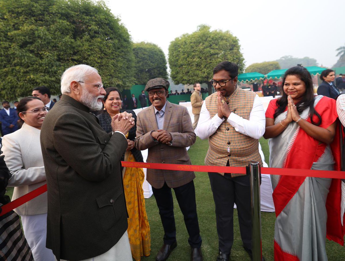 with Honourable Prime Minister 
Vishwa guru #NarendraModi ji 
On the occasion of 26th January, Republic Day
At-home party Rashtrapati Bhavan

#BJP4IND #Modi2024