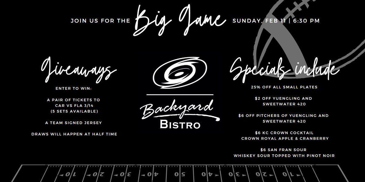 Need a place to watch Sunday's game? 🏈 We'll be open!