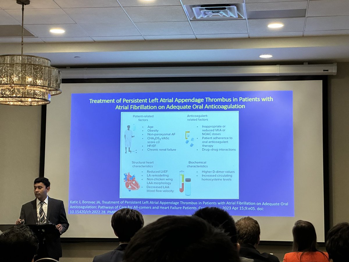 So fortunate to have @KrishKancharla talking about LAA thrombus at the annual @NeuroAFib meeting @PittStroke @PittCardiology @HviUpmc @StrokeAHA_ASA