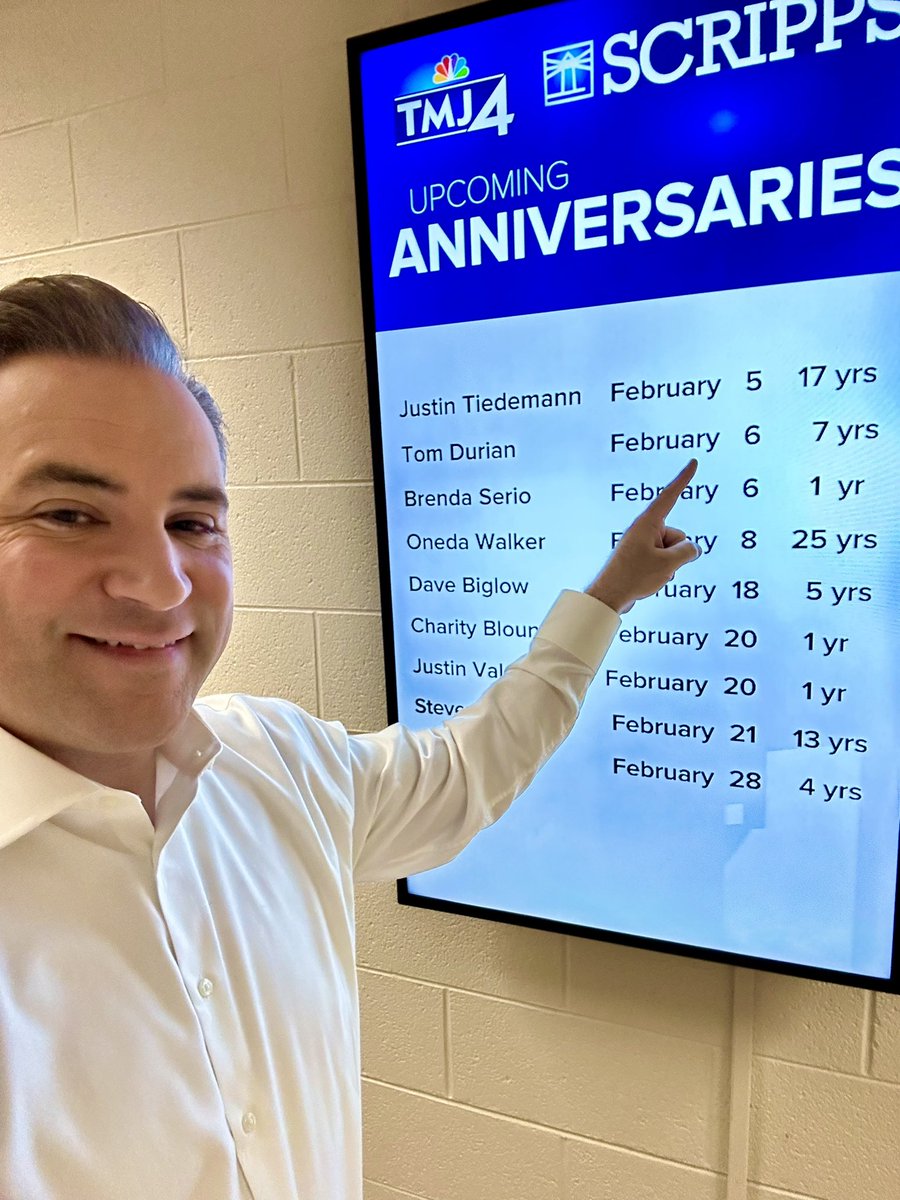 7 years at @tmj4 today! We’ve seen a lot together over the years! Hope you’ll continue to join me every weekday morning at 5am!