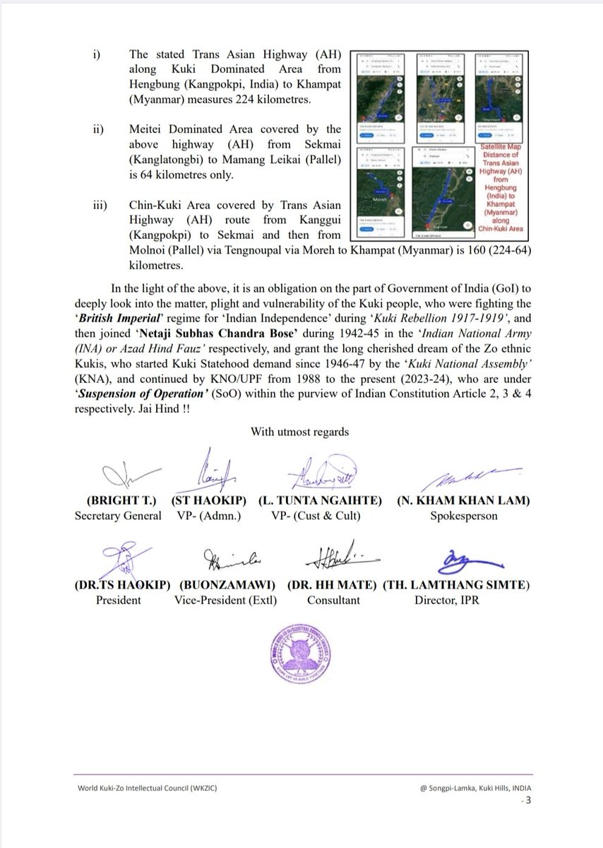 wkzic's tweet photo. Memorandum to Shri @narendramodi on the importance of the Chin-Kukis in India's Look and Act east Policies and Trans Asian Highways that goes through Chin-Kuki region stretching 160kms from Henbung(India) to Khampat) https://t.co/sESf7voPlA