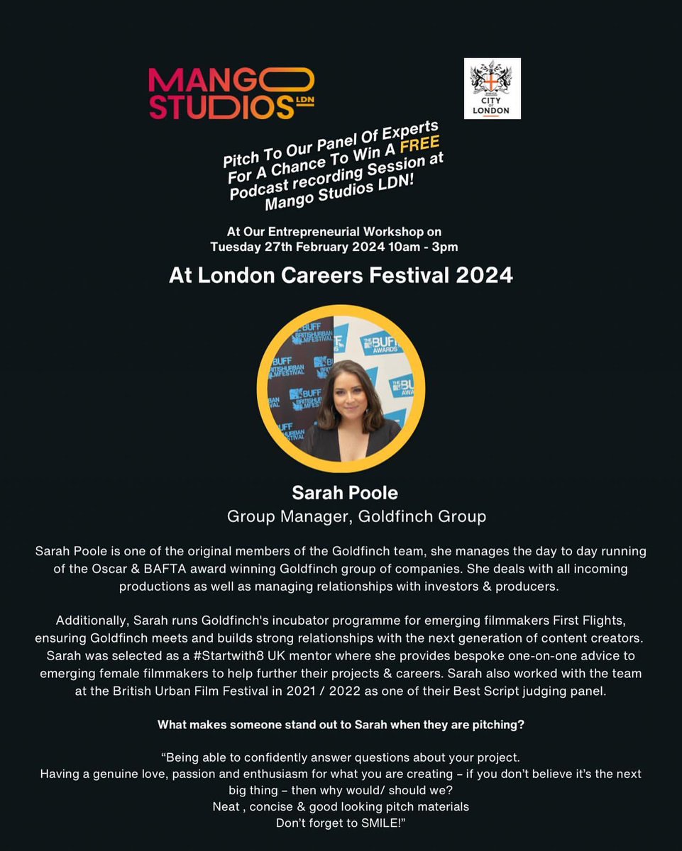 Really pleased to be a part of & support @MangoStudiosLdn at this great event! Give them
A follow here & on insta to find out how u can win a ticket for this sold out event! #podcasts #vr #emergingtalent