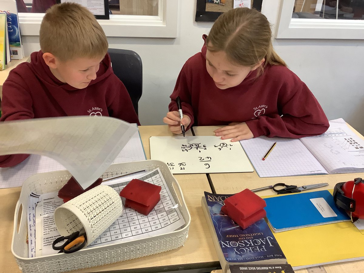 EKellyStAnnes's tweet photo. We are great teachers in year 6 at WW and enjoyed  teaching our peers how to simplify fractions today. @StAnnes_EHS @AWebbStAnnes https://t.co/0quFIBd7S1