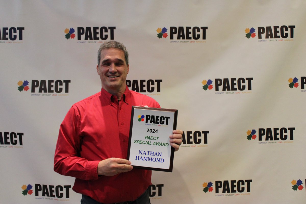 Congratulations to Nathan Hammond from @eduspirePD for winning the 2024 PAECT Special Award. Thanks for all your support!