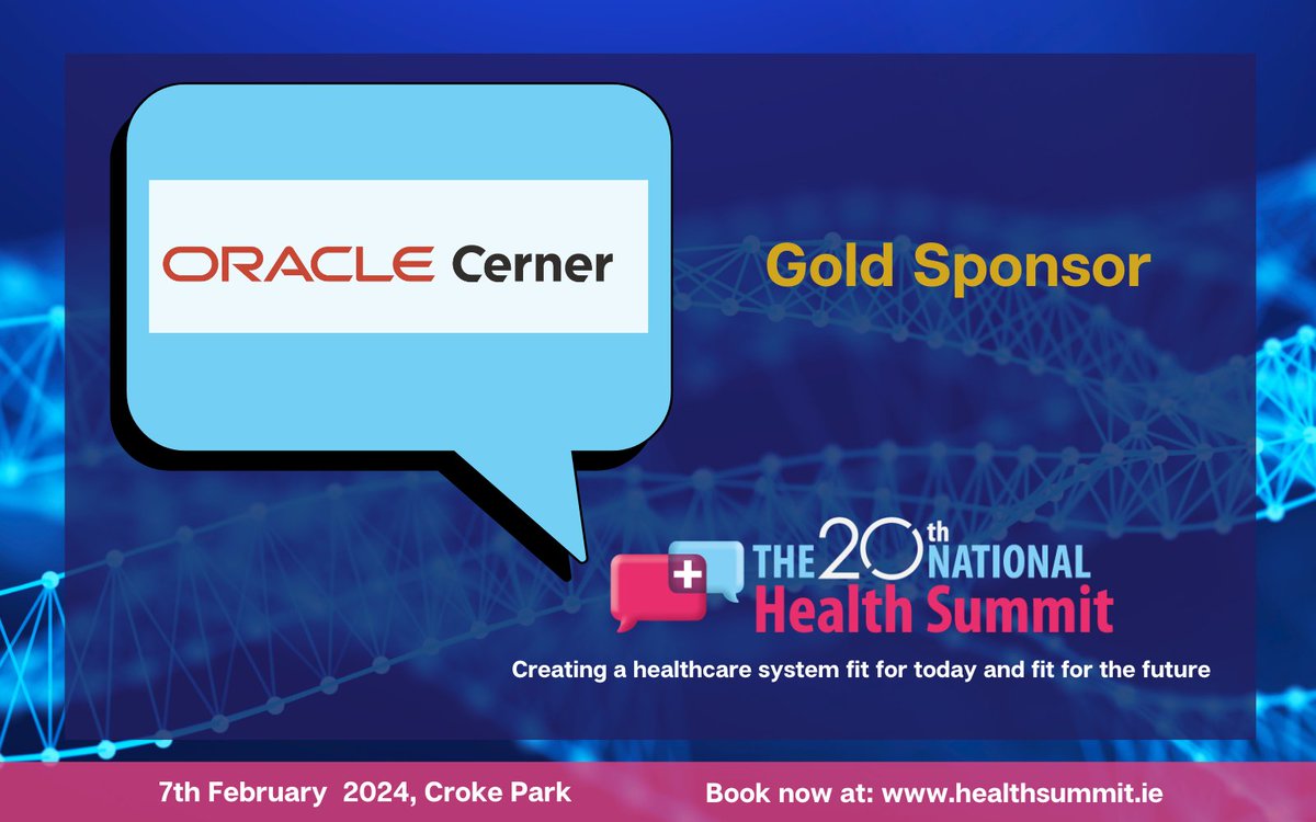 🌟 Thanks, @CernerIrl, our Gold Sponsor! Join us at the 20th National Health Summit tomorrow for transformative insights. Last chance to book your tickets: loom.ly/qxgFfnE See you at the Summit! #HealthSummit24 #GoldSponsor #HealthcareInnovation