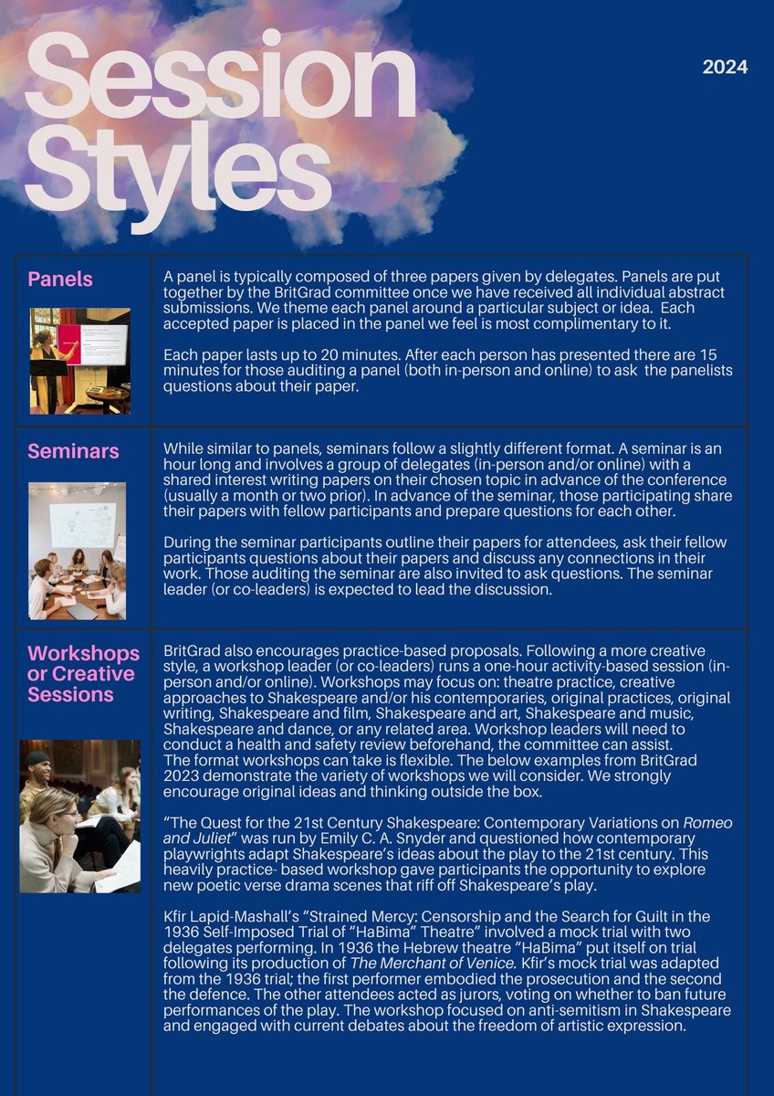 Thank you to everyone who has submitted an abstract so far. We can't wait to see you all at BritGrad 2024! Thinking about applying? Why not throw your hat in this oh so Renaissance ring! Further details can be found on our website. #britgrad2024