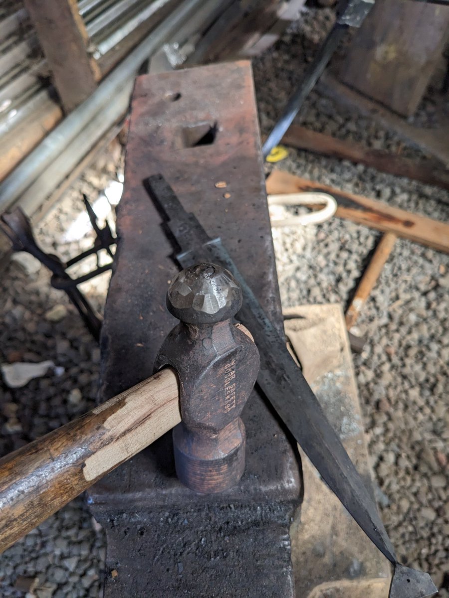 StevenBryanJS's tweet image. Not pretty but it did the job. These things are great and easy to cobble together. carbide ball is 3/8? I can measure it if anyone really wants to know. I set it on epoxy and then used a ball peen around the hole to &quot;set&quot; the ball like a stone. Will report if it doesn&apos;t hold up