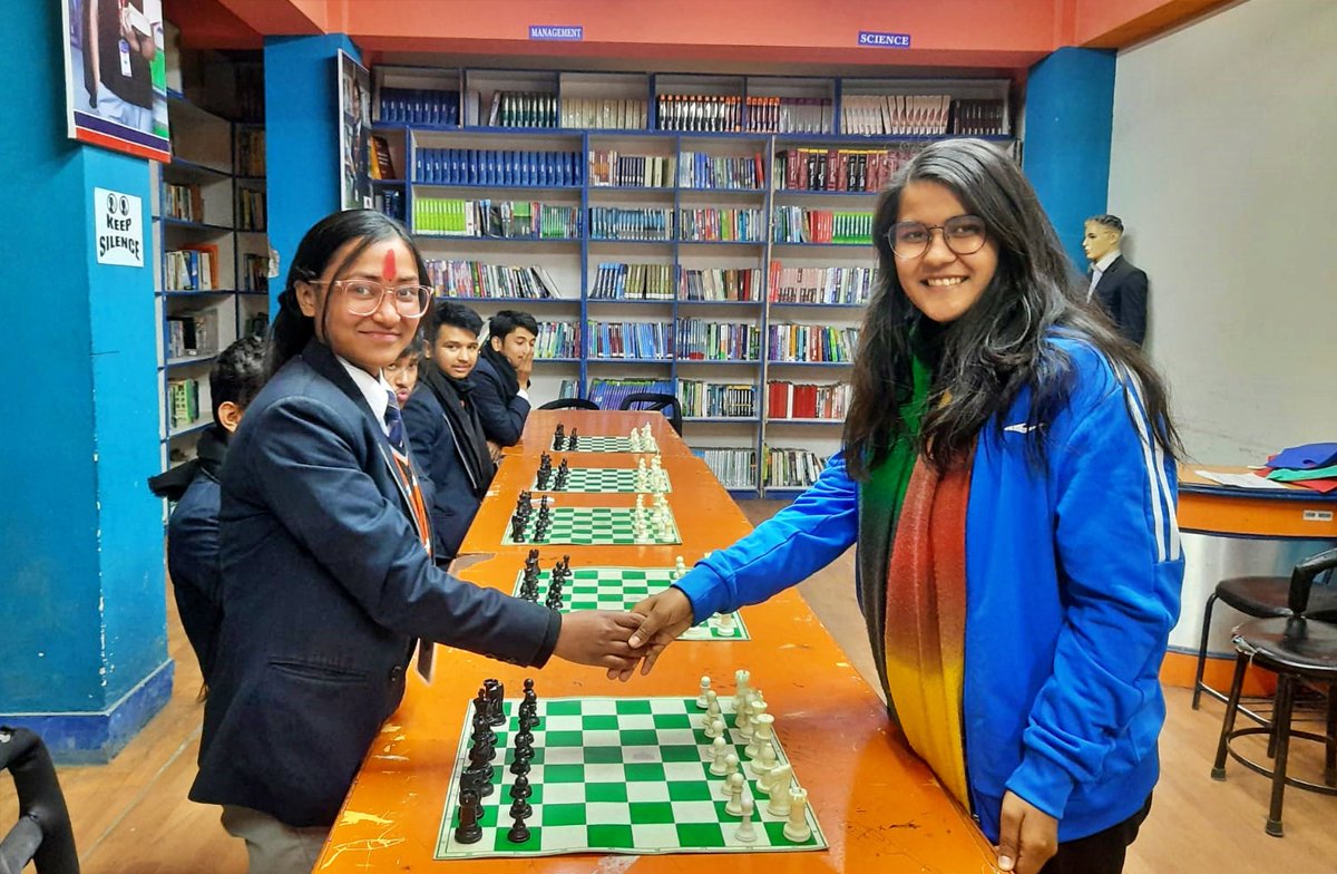 chessbasenepal's tweet photo. Current Women’s National🇳🇵Chess Champion WFM Sujana Lohani played a simultaneous exhibition against 5 opponents today at Bridgewater International College Kathmandu, and she won all the games.
#Chess #SimultaneousChess #ChessinNepal #ChessBaseNepal
Photos: FA Dipesh Giri https://t.co/B2s4y6lvTr