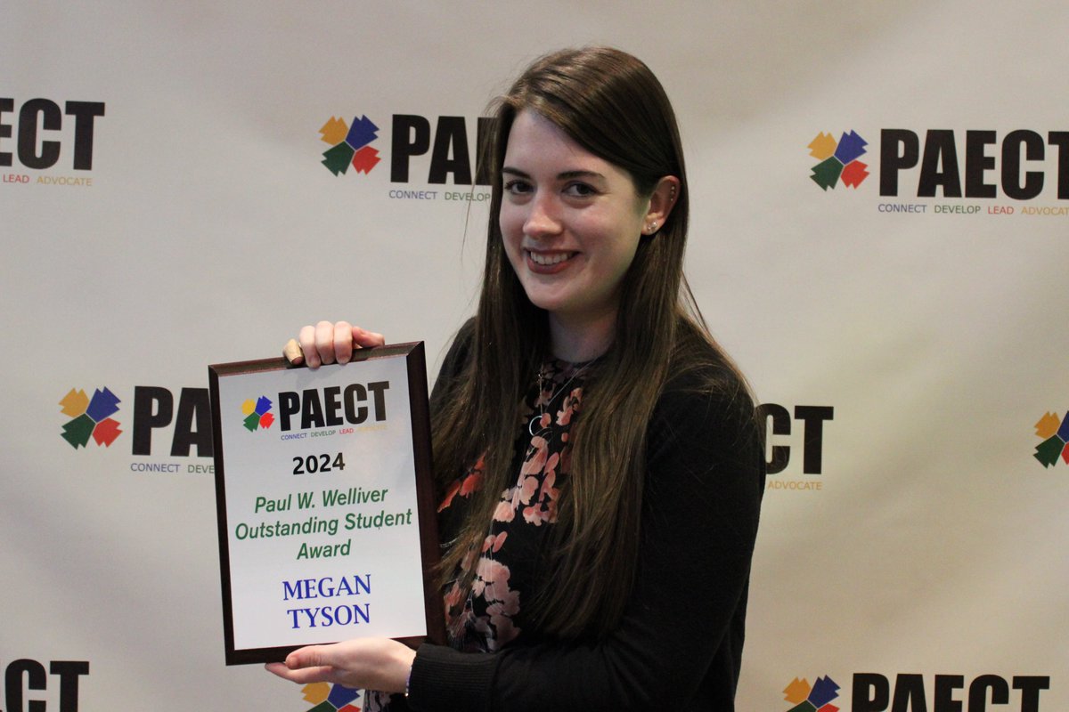 PAECT (@paect) on Twitter photo Congratulations <a href="/klanders74/">Kristen Landers</a> and <a href="/EngTeachVibes/">Megan Tyson</a> for their Awards! Kristen won the 2024 Pioneer Award. Megan won the Paul W Welliver Outstanding Student Award! Congratulations <a href="/klanders74/">Kristen Landers</a> and <a href="/EngTeachVibes/">Megan Tyson</a> for their Awards! Kristen won the 2024 Pioneer Award. Megan won the Paul W Welliver Outstanding Student Award!