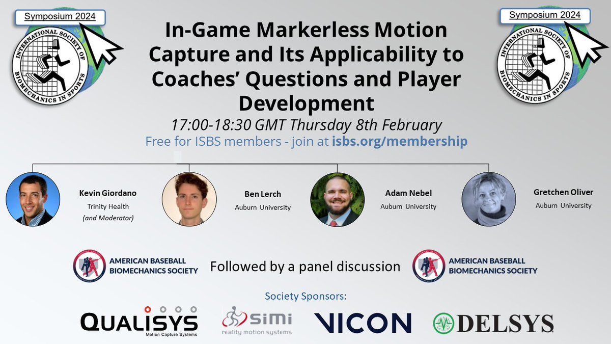 In-game markerless motion capture and its applicability to coaches’ questions and player development

ISBS Online Symposium

17:00-18:30 GMT Thurs 8th Feb

Free for ISBS members