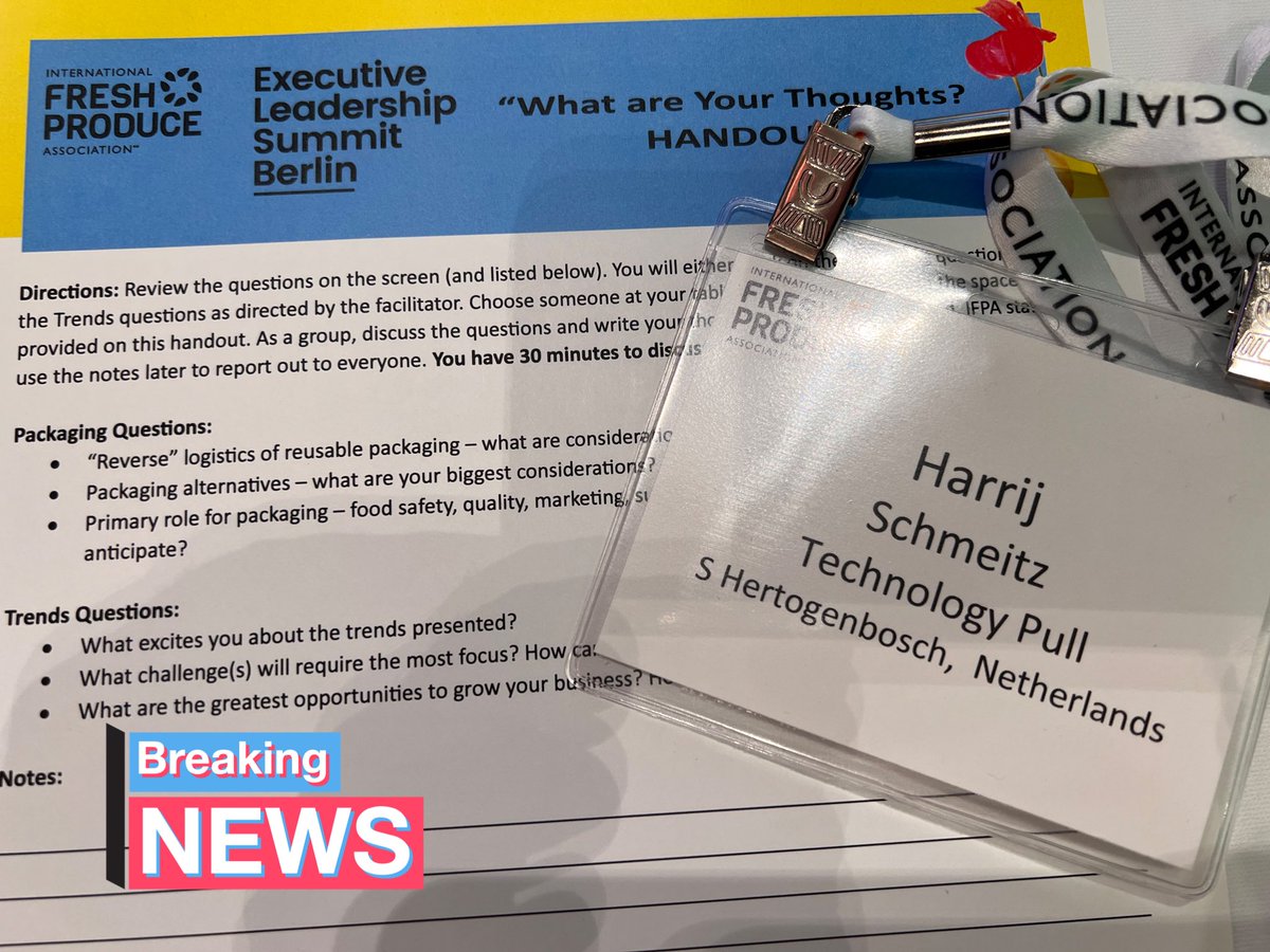 Start working <a href="/Fruit_Logistica/">🍉 FRUIT LOGISTICA 🍏</a> at the @freshproduce <a href="/ifpa/">IFPA</a> Executive Leadership meeting…. 🍐🍎🍊🥒🌶️ Let’s talk #innovation !!