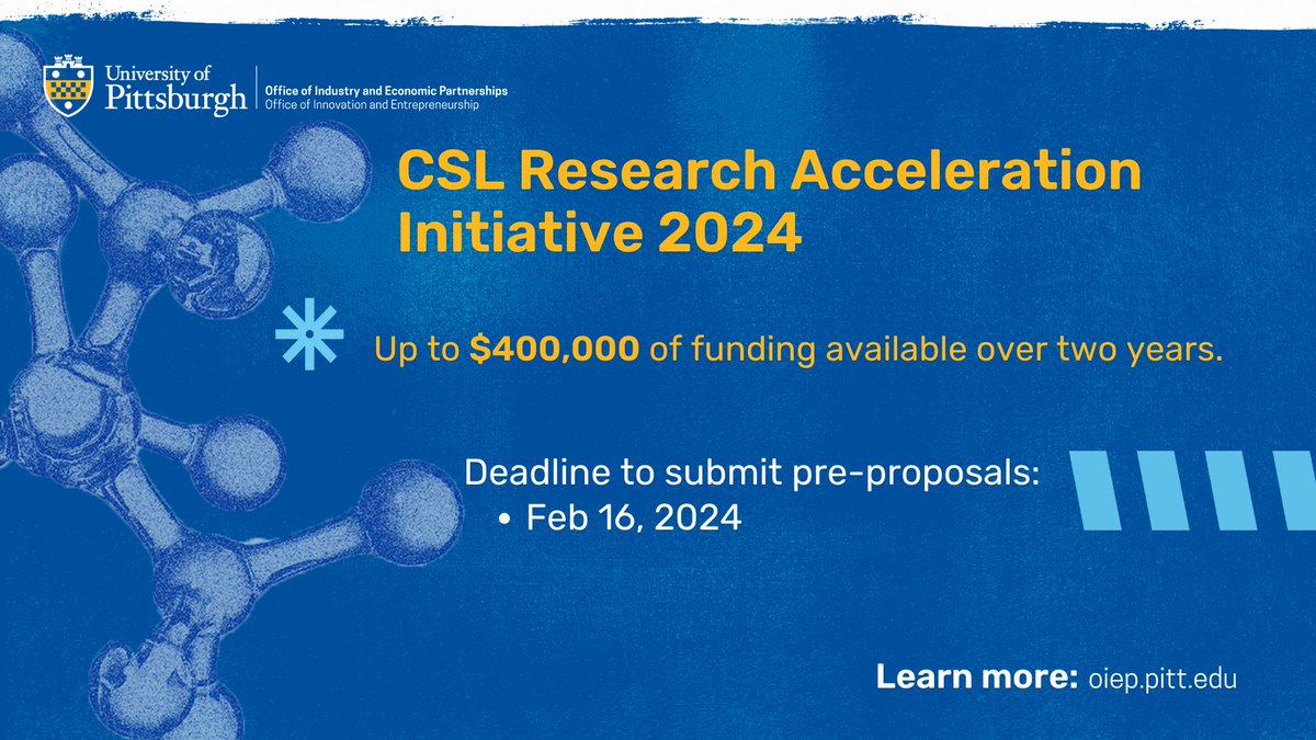➡️The deadline for this opportunity is on Feb 16, 2024. <a href="/CSL/">CSL</a>, a global biotech company, is seeking to fast-track discovery of innovative therapies from the lab to the market through university partnerships. 

For online instructions, please visit hubs.li/Q02f0jKR0