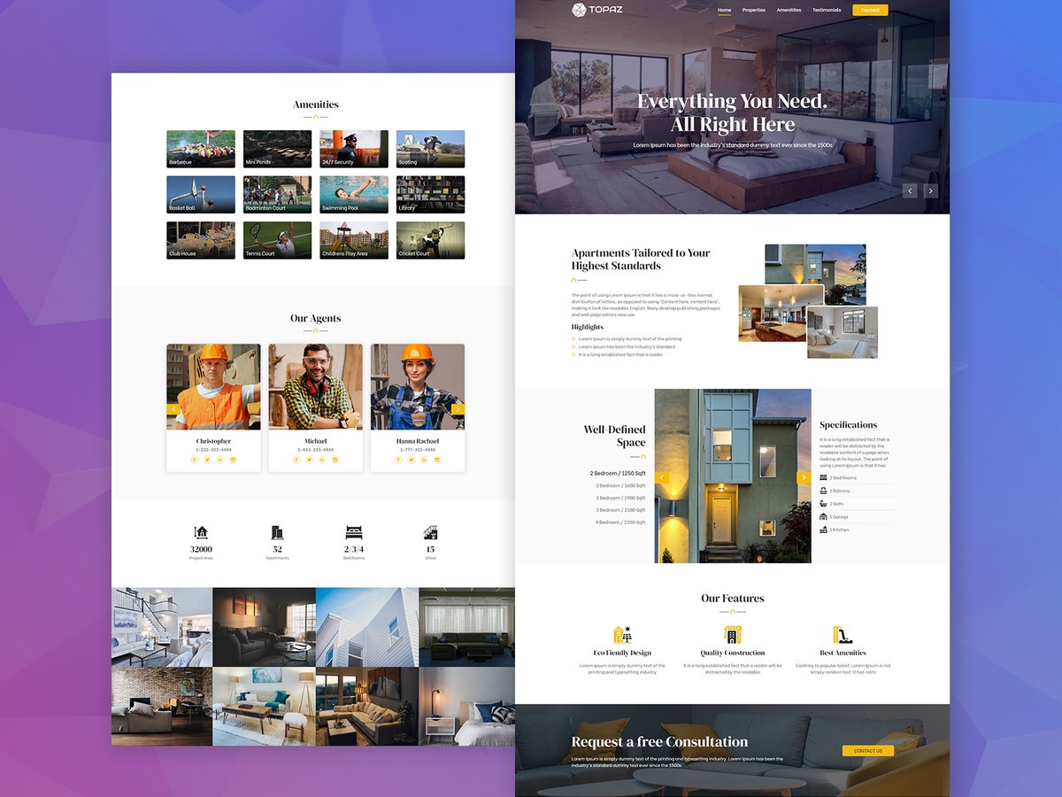 ReactRepo's tweet photo. Experience modern elegance with the Topaz Real Estate Landing Page – a sleek design that seamlessly adapts to your unique needs and branding preferences. 🏡✨ #RealEstate #WebDesign#PSD #freepsd #template #webdevelopment #reactrepo
Download Free PSD file https://t.co/27f5BkIU04 https://t.co/XtIq6D1TOJ