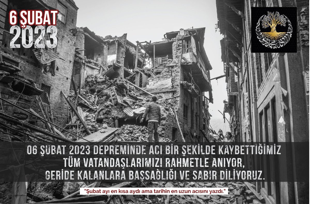 6 Şubat 2023 depreminde acı bir şekilde kaybettiğimiz tüm halkımızı rahmetle anıyor, geride kalanlara başşağlığı ve sabır diliyoruz.

#6şubat
#6şubatdepremi
#deprem
#yüzyılınfelaketi
#akakaramakurtarma
#sendebircankurtarabilirsin
#kahramanmaraşdeprem