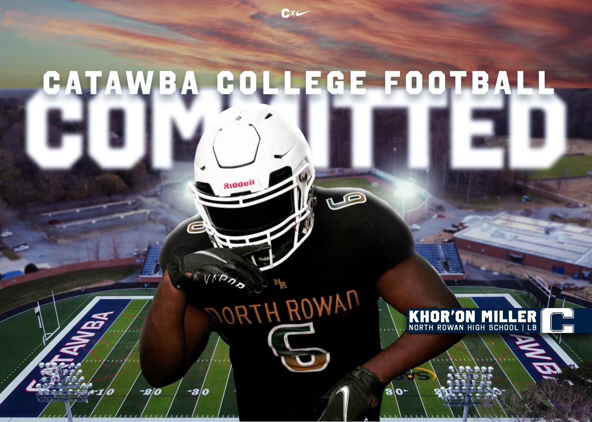 Proud to announce that I will be committing to <a href="/CatawbaFootball/">Catawba Football</a> !! Thank you <a href="/CoachVellucci/">Jake Vellucci</a>, <a href="/CoachBThomson/">Braden Thomson</a>, <a href="/Coach_Overman/">Tee Overman</a> , <a href="/tyhaines16/">Tyler Haines</a>