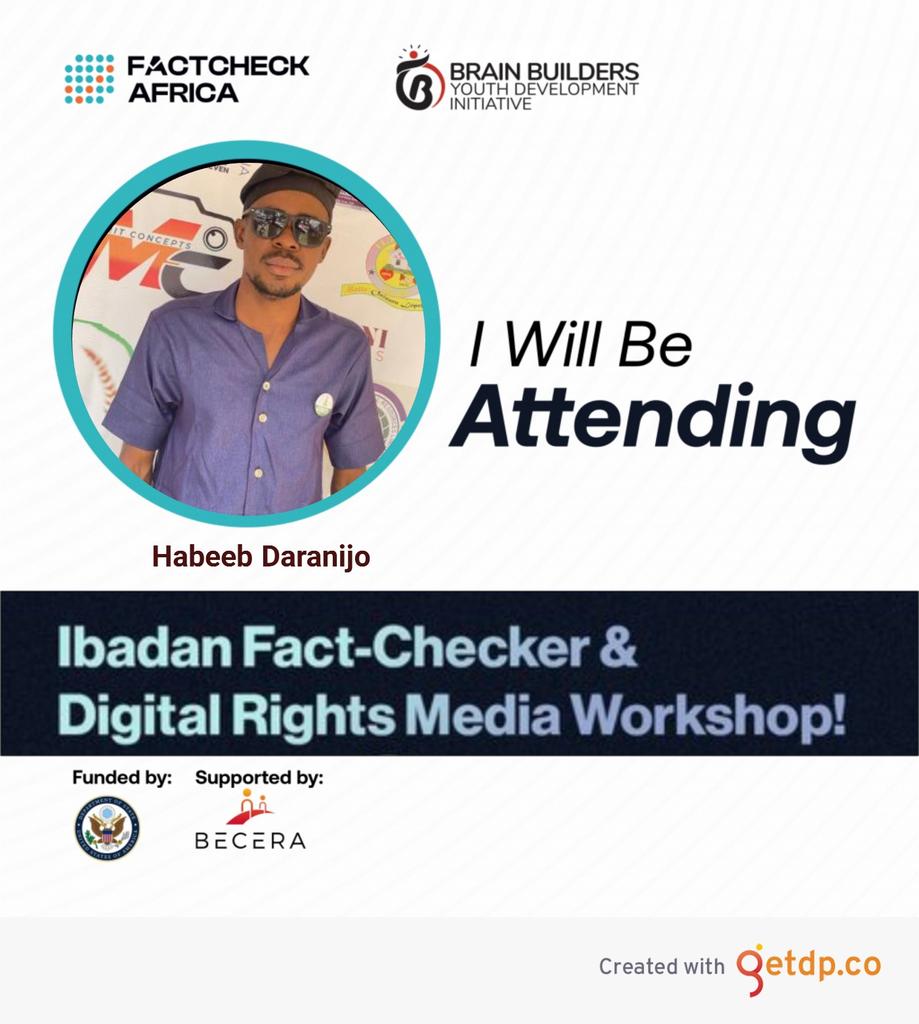 realDaranijo's tweet photo. "I just got accepted into the FactCheckAfrica Fact-Checker Media Workshop. Let's champion truth together! #FactCheckerWorkshop #MediaLiteracy #FightAgainstDisinformation #FactCheckAfrica #JournalismTraining #CriticalThinking #MediaForChange https://t.co/rRecU2VGcj