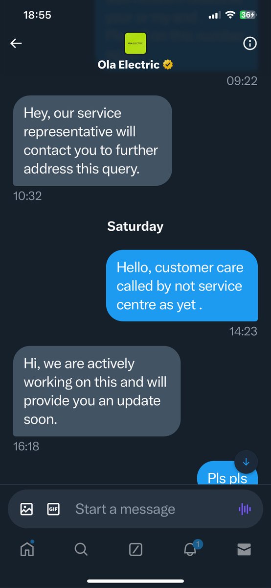 Navalkhale's tweet photo. @OlaElectric 
Was DM chatting with you guys to get my breakdown vehicle attended to but other than replying to my messages no ground progress is there. https://t.co/nk0ryVGsct