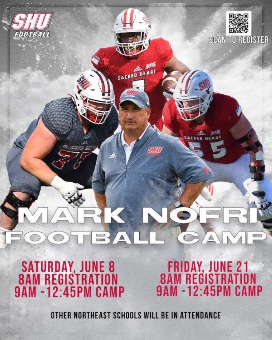 Use the QR code or visit the SHU Football website to register!