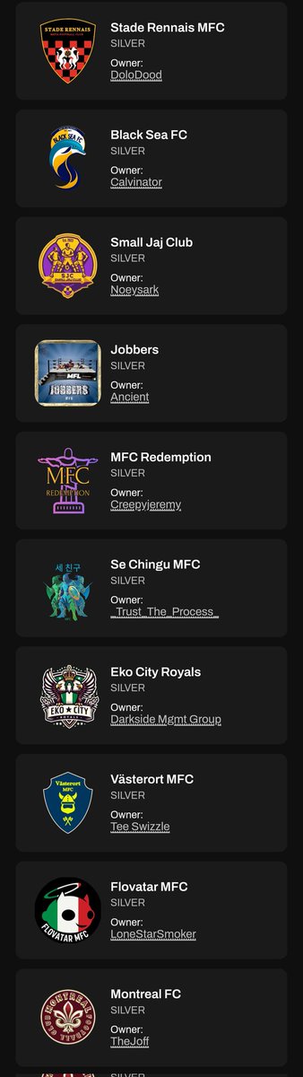 Feeling optimistic about my Silver League draw.... probably means I'll end up tanking...

#MFL #onFlow <a href="/playMFL/">MFL</a>