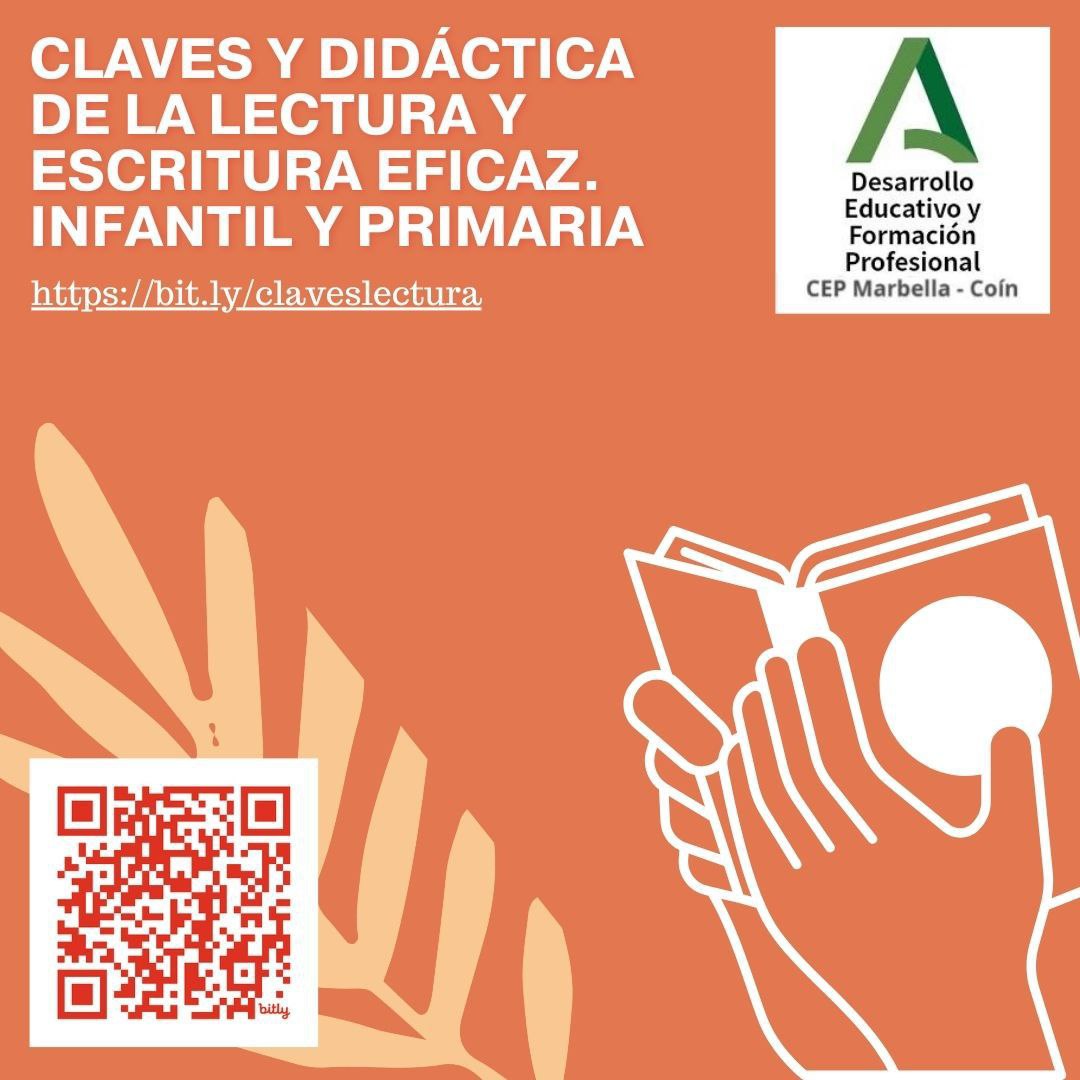 cepmarbellacoin's tweet photo. CLAVES Y DIDÁCTICA DE LA LECTURA Y LA ESCRITURA EFICAZ. INFANTIL Y PRIMARIA
🖥   Sesiones online y presenciales 
Empezamos el 6 DE MARZO ONLINE descubriendo las Claves de la lectura eficaz.  
✏️Inscripción hasta 22 de febrero
🎯 Más  info e inscripciones: https://t.co/5bvNJkwGfi https://t.co/IMo2fsCa0D