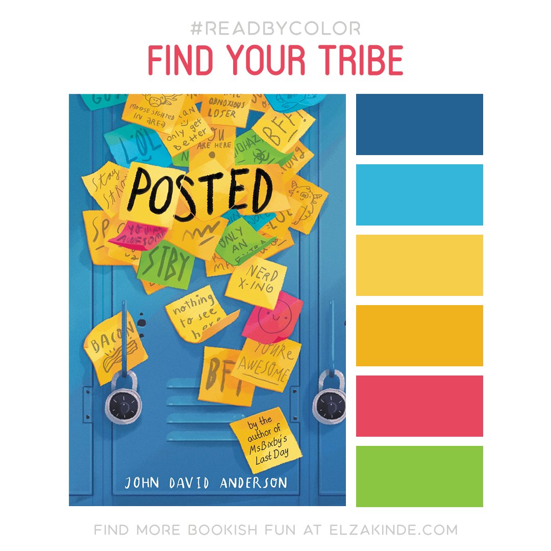 #ReadByColor with POSTED by @anderson_author! Find a rainbow of Middle Grade book recommendations on my blog: elzakinde.com/category/readb… #IReadMG #mglit