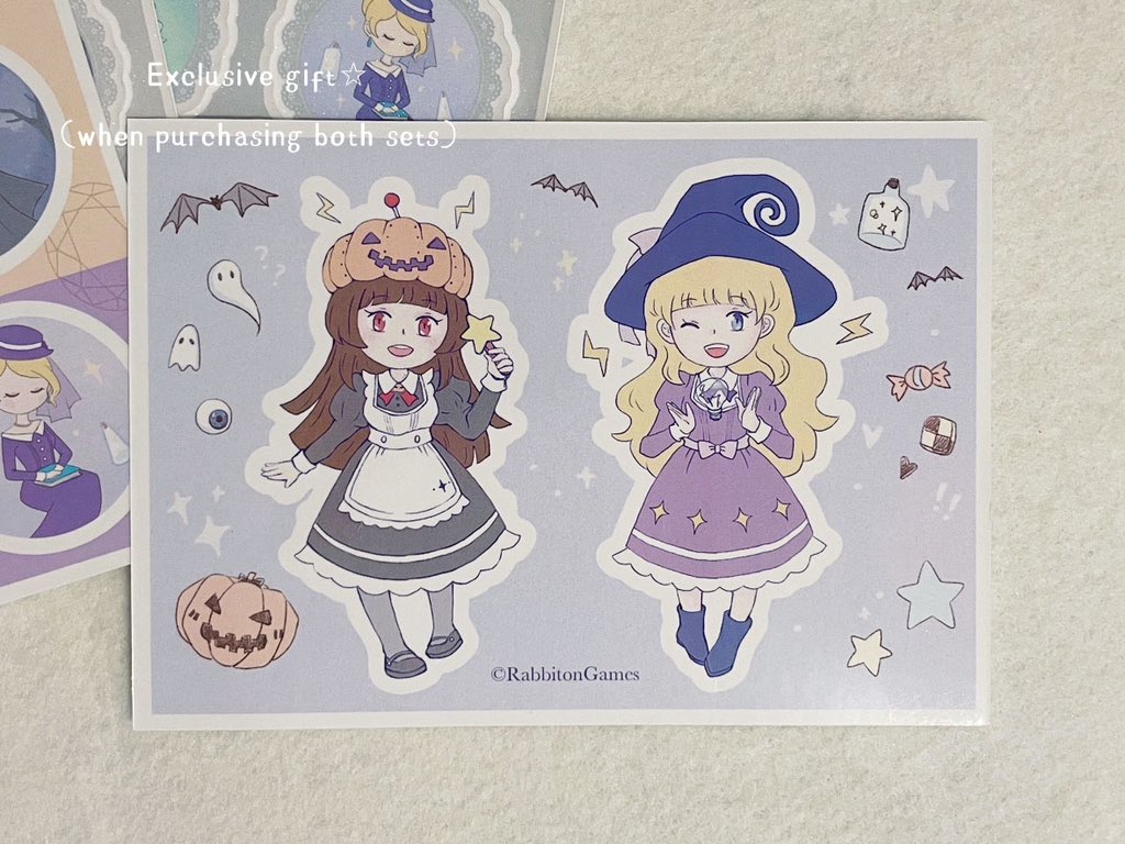 RabbitonGames's tweet photo. Shop update!

📮Art Book Postcards (a set of 10)

🎀Character Stickers (T&amp;T and TWTP, with an exclusive gift when purchasing both sets)

🔮available on Etsy and Ko-fi shop!

Etsy: https://t.co/Xmq3cBzXdi
Ko-fi: https://t.co/kNsEN5pMBM https://t.co/1Di87oh3gP