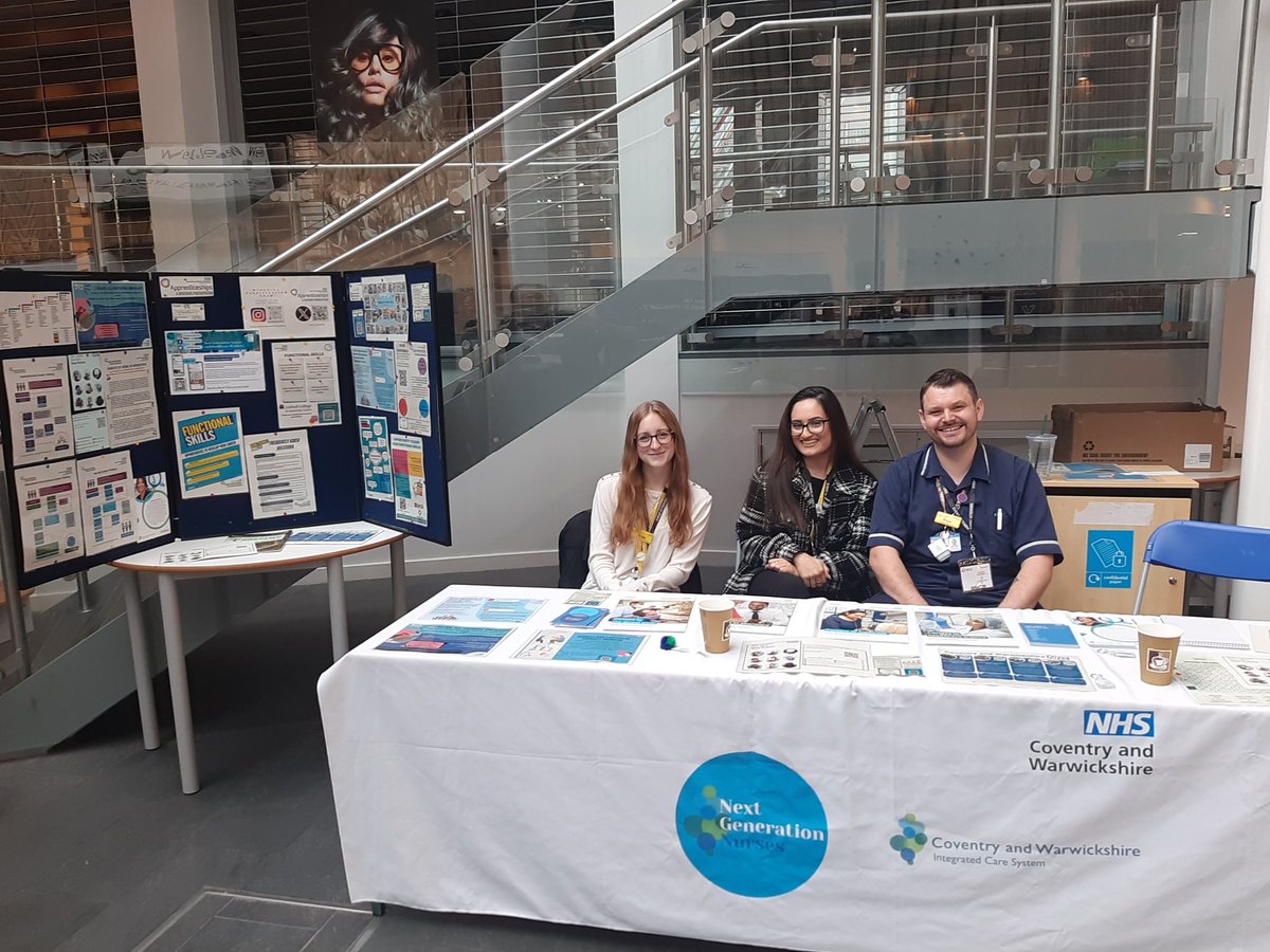 Houghtos78's tweet photo. Next generation open careers fair at Warwickshire college.  Working to attract those that are going to take over from us one day @NextGen_Nurses https://t.co/yV5QEgjM6Y