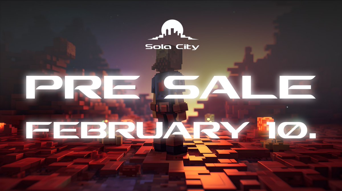 #SolaCity 🏖 #Giveaway 開催👼🚀

FREE MINT on February 10 🗓

🎁Free mint WL spots × 🔟 people 🎁 

✅Tasks
👤 Join Discord: discord.gg/solacity
💬 Tag 5 Friends
❤️＆ RP this post

What you get:
🔹 NFTs worth a total of over 4900 SOL
🔹 Own land in Sola City (Coming soon)
🔹