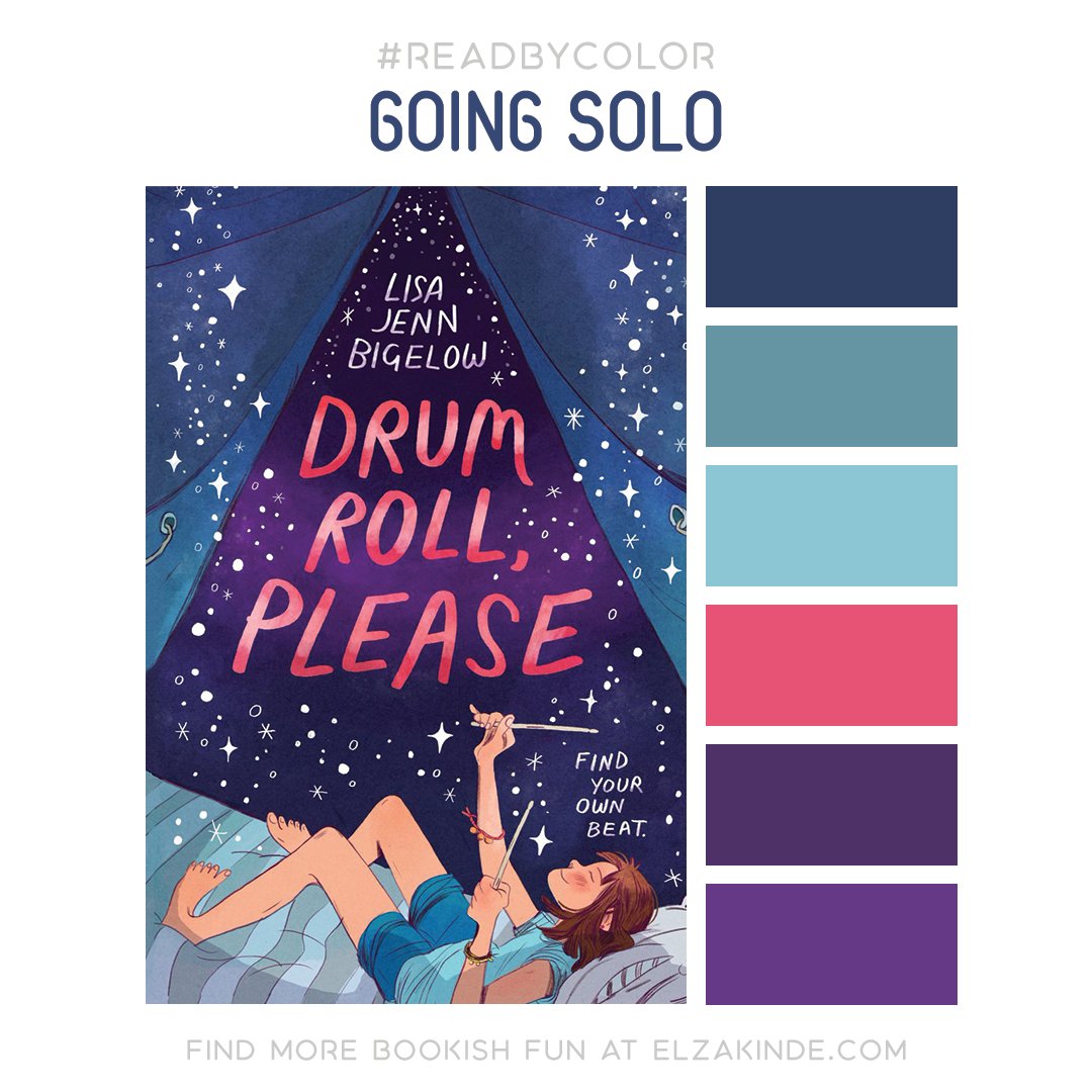 #ReadByColor with DRUM ROLL, PLEASE by Lisa Jenn Bigelow!

Find a rainbow of Middle Grade book recommendations on my blog: elzakinde.com/category/readb… #IReadMG #mglit