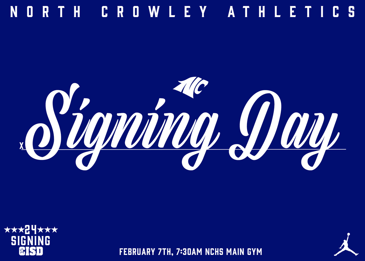 Come join us tomorrow morning at 7:30am in the NCHS Main Gym to celebrate our second batch of student-athletes who will be signing to play at the next level!