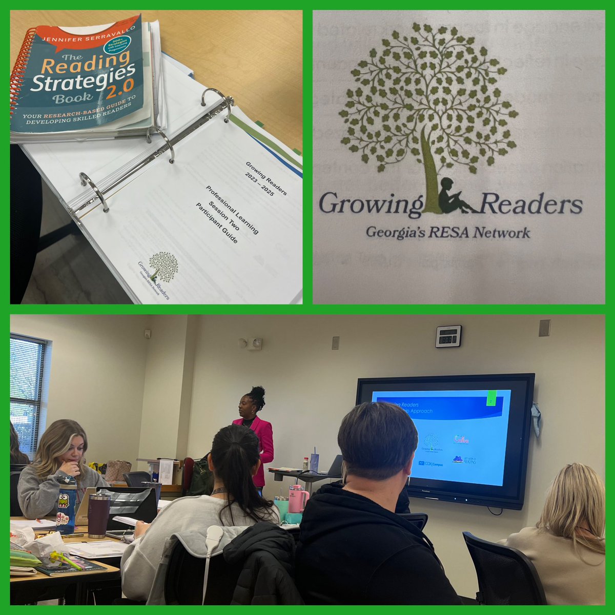 GrummerAshlyn's tweet photo. Excited for a full day of learning with Growing Readers Georgia! @GrowingRdrsGA @GOSA_GA @CherokeeSchools @LibertyES1 #GAGrowsReaders #CCSDILS https://t.co/fRUm49Lck6