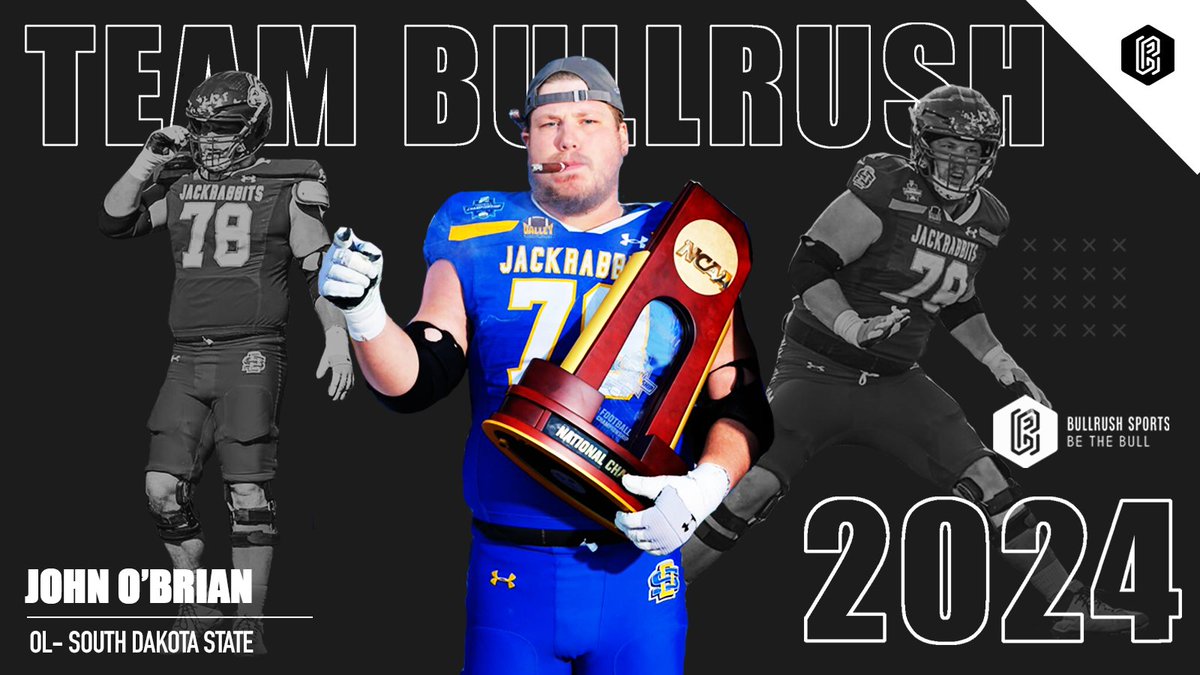 Bullrush Sports (@bullrush_sports) on Twitter photo #605Hogs member <a href="/johnrobrian/">John O'Brian</a> is next in our #2024NFLDraft class. He started 30 games in just 2 seasons & won 2 <a href="/FCS/">finn</a> Natty's for <a href="/GoJacksFB/">SDSU Football</a> He's got violent hands, a nasty disposition & looks like an action hero! The sleeper prospect on the best O-Line in cfb! <a href="/joshbdraft/">Josh</a> #605Hogs member <a href="/johnrobrian/">John O'Brian</a> is next in our #2024NFLDraft class. He started 30 games in just 2 seasons & won 2 <a href="/FCS/">finn</a> Natty's for <a href="/GoJacksFB/">SDSU Football</a> He's got violent hands, a nasty disposition & looks like an action hero! The sleeper prospect on the best O-Line in cfb! <a href="/joshbdraft/">Josh</a>