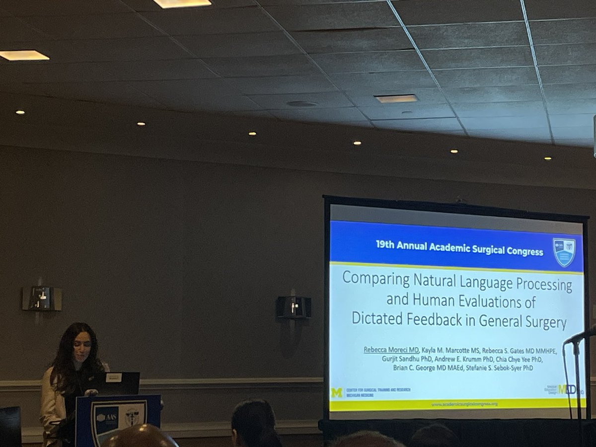 Rebecca Moreci, MD MS (@md_moreci) on Twitter photo Great kick off to the week! Excited for the opportunity to present our work @AcademiSurgery #ASC2024
<a href="/CSTAR_UM/">Center for Surgical Training and Research</a> <a href="/UMichSurgery/">Michigan Surgery</a> <a href="/StefSebok/">Dr. Stefanie Sebok-Syer</a> Great kick off to the week! Excited for the opportunity to present our work @AcademiSurgery #ASC2024
<a href="/CSTAR_UM/">Center for Surgical Training and Research</a> <a href="/UMichSurgery/">Michigan Surgery</a> <a href="/StefSebok/">Dr. Stefanie Sebok-Syer</a>