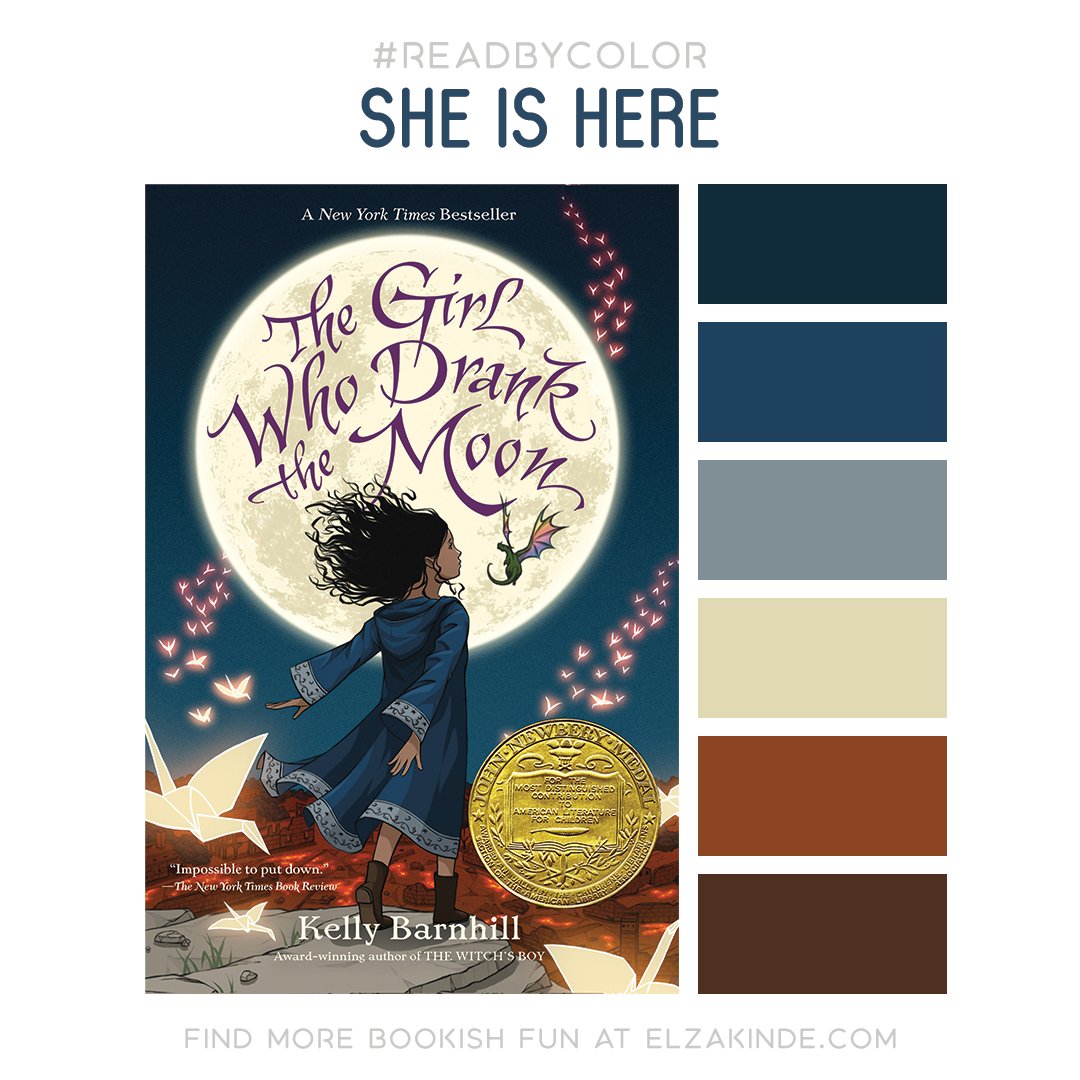 #ReadByColor with THE GIRL WHO DRANK THE MOON by Kelly Barnhill!

Find a rainbow of Middle Grade book recommendations on my blog: elzakinde.com/category/readb… #IReadMG #mglit