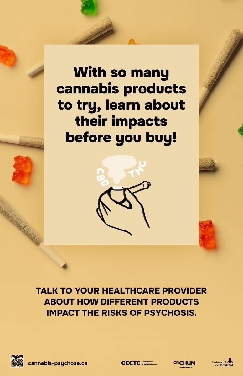 DJutras_Aswad's tweet photo. 💡 Recommendations for safer #cannabis use in psychosis: evidence-based advice to reduce psychotic risks. For consumers, individuals at risk of #psychosis, and healthcare professionals 🌿
▶️ More info: https://t.co/9SpNbSrtSt https://t.co/415Zu78V4V