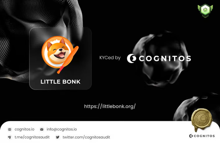 CognitosAudit's tweet image. This KYC Verification certifies that the mentioned project has been virtually verified by Cognitos.

🎖This Certificate is Proudly Presented To Little Bonk
▫️Full KYC Report 
cognitos.io/littlebonk-kyc