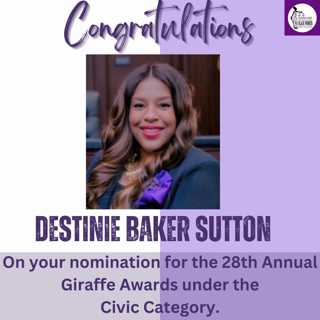 Thank you madam president for truly sticking your neck out for others in the community. 💜🖤

The Giraffe Awards Luncheon will be held on March 13, 2024 at the Ben. For more information please visit : womenschamber.biz !
.
.
.
#lawyerleaders #blackwoman