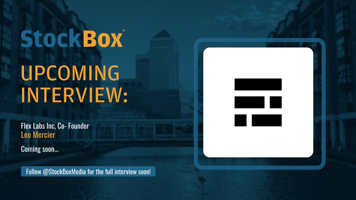 StockBox🎙️📈📽️ (@stockboxmedia) on Twitter photo #StockBox #FLEX
Upcoming Interview
<a href="/StockBoxMedia/">StockBox🎙️📈📽️</a> is speaking to the co-founder of <a href="/FlexLabsInc/">Flex Labs Inc</a> <a href="/leomercier/">Léo Mercier</a> where he discusses the AI industry & the innovative approach Flex Labs is taking to make AI-powered agents accessible to all businesses.
Follow <a href="/StockBoxMedia/">StockBox🎙️📈📽️</a> for the #StockBox #FLEX
Upcoming Interview
<a href="/StockBoxMedia/">StockBox🎙️📈📽️</a> is speaking to the co-founder of <a href="/FlexLabsInc/">Flex Labs Inc</a> <a href="/leomercier/">Léo Mercier</a> where he discusses the AI industry & the innovative approach Flex Labs is taking to make AI-powered agents accessible to all businesses.
Follow <a href="/StockBoxMedia/">StockBox🎙️📈📽️</a> for the