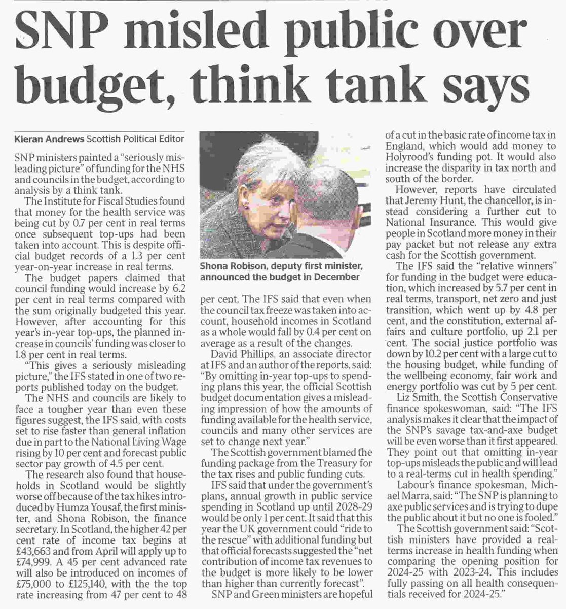 The one thing that unites the two worn out governments of the Tories and the SNP is a consistent refusal to be honest about how bad things are. Neither is willing to admit the truth: they have run into dead ends and are unable to bring the change and reform we need. It won’t be…