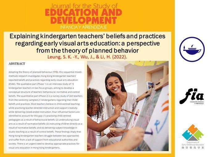 jsed_infancia's tweet photo. "Explaining kindergarten teachers’ beliefs and practices regarding early visual arts education: a perspective from the theory of planned behavior"
https://t.co/CS4QUFPP7b
By Suzannie K. Y. Leung, Joseph Wu and Hui Li
#education #research #teachers #visualarts #plannedbehavior https://t.co/IwuQbnZ7fH