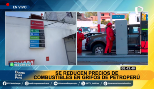 PanamericanaTV's tweet photo. #BDP #EnVivo | ¡BUENA NOTICIA! Se reducen precios de #Combustibles en grifos de #Petroperú.
Míranos EN VIVO ► https://t.co/NDeYp3E0yA
#PanamericanaTelevisión #BajosPrecios https://t.co/Y2Ct8uBLUg