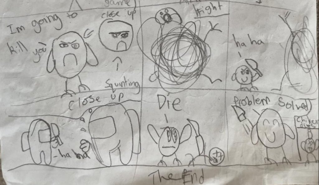 at her memorial there was a comic she had made for me and i was obviously very sad but the comic was like. brutal. tell me why this was her sense of humour