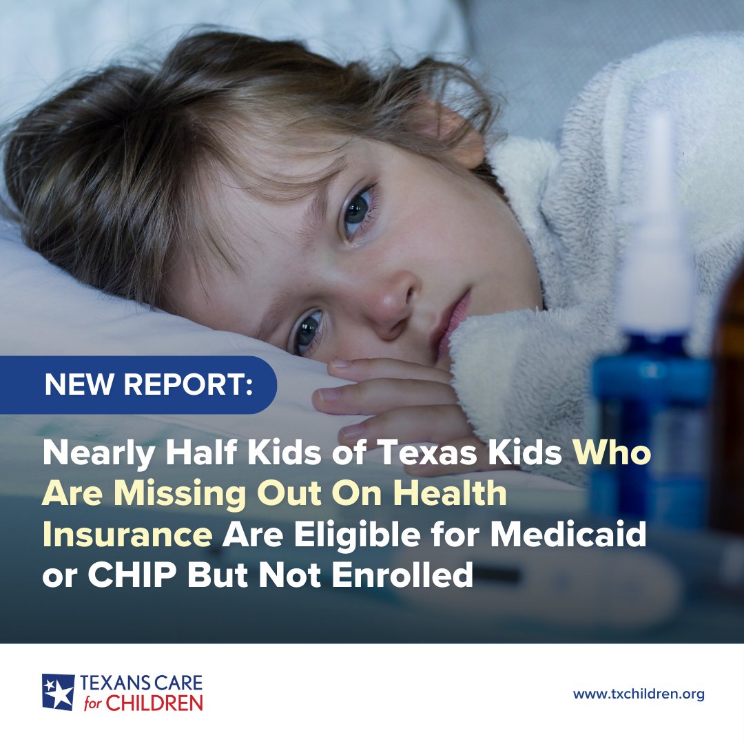 The <a href="/Texas2036/">Texas 2036</a> report shows the Texas Legislature can slash the state's uninsured rate for kids.

When kids are already eligible for coverage, legislators need to make sure parents are able to sign them up.

Read more: bit.ly/3HK33Yo #TXlege