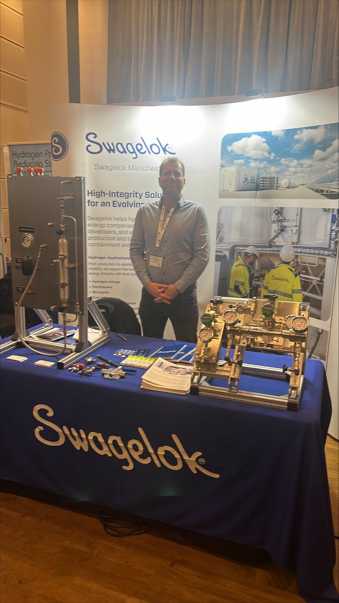 Having a great 1st day at the 5th UK CCUS &amp; hydrogen decarbonisation summit! 
eu1.hubs.ly/H07pWK10
#hydrogen #swagelok