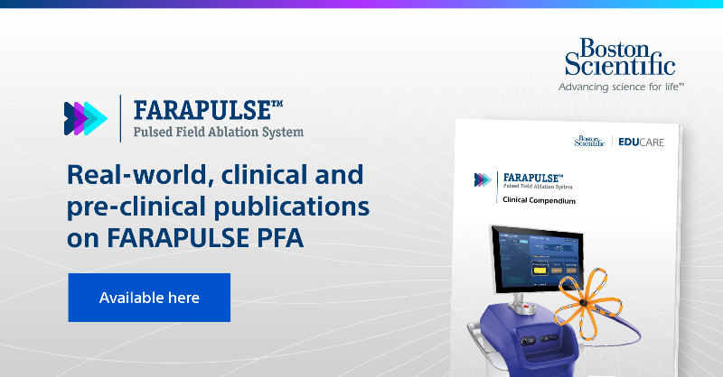 BSC_EU_Heart's tweet photo. Leading tissue-selective ablation in over 40,000 #AF patients, the FARAPULSE #PFA System is extremely validated by clinical evidence and real-world experience. 
Find out more by downloading our new version of the clinical compendium which includes 2023 clinical publications.