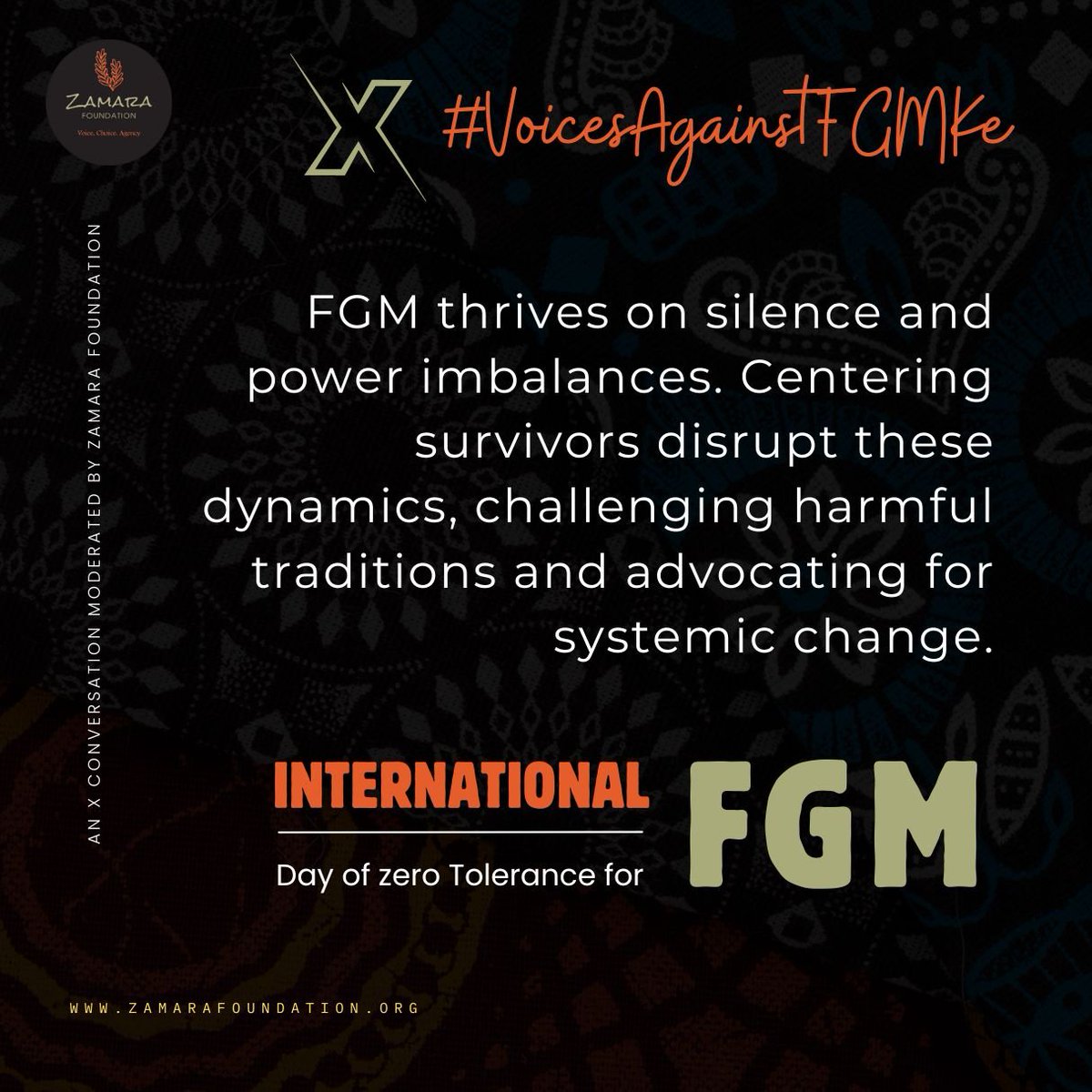 Approaching FGM from all the different angles from the community, individual, county and global to challenge this harmful practice
#VoicesAgainstFGMKe
#ZamaraVoices @Zamara_fdn