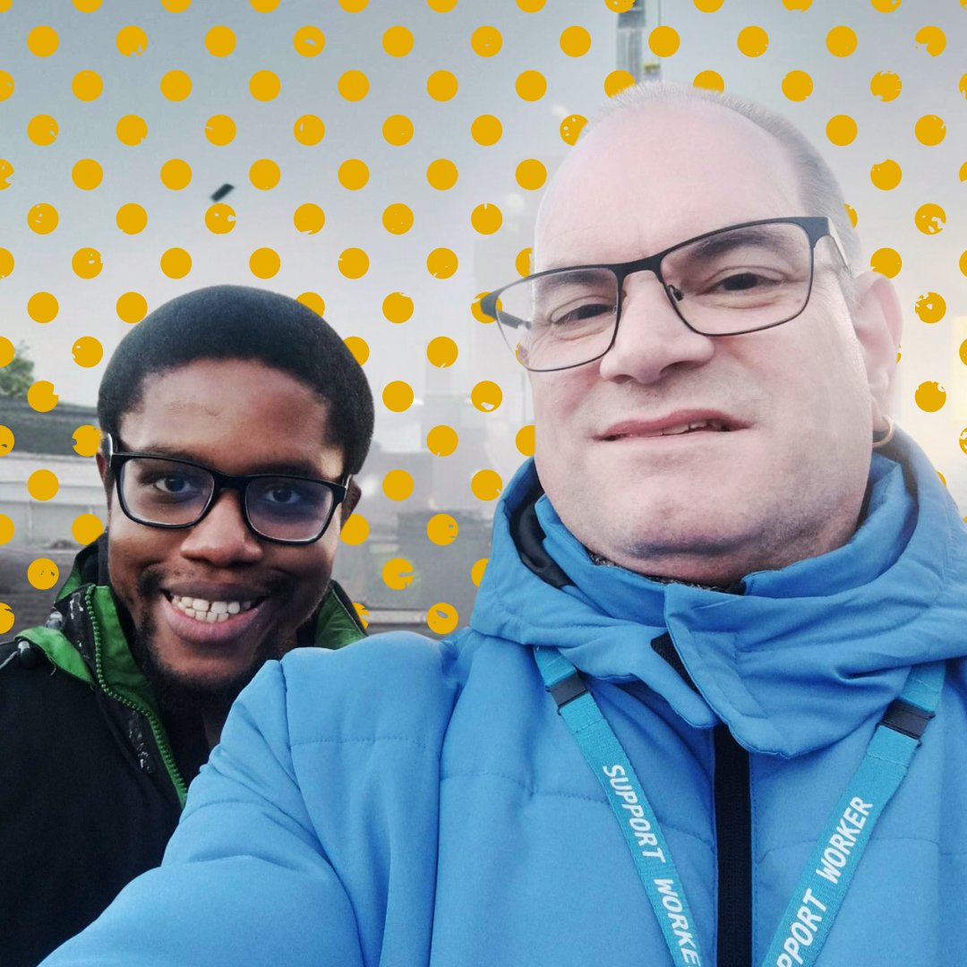🚶🚶‍♂️ Ayo and his support worker Steven have been enjoying their day time strolls, recently! It's brilliant exercise and has already built Ayo's stamina: when Steven asked him after an hour and a half walk if he was tired, Ayo smiled and said, 'No!' 😊 #wellbeing
