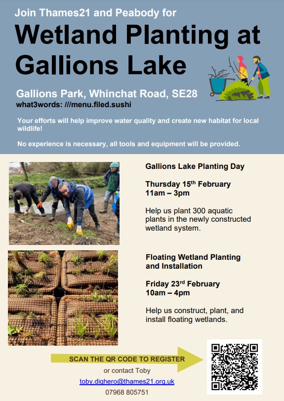 Join <a href="/Thames21/">Thames21</a> and <a href="/PeabodyLDN/">PeabodyLDN</a> for wetland planting days at Gallions Lake!
📅 15th and 23rd July 
🖊️ Sign up: book.plinth.org.uk/e/MzvSITygtytF…
book.plinth.org.uk/e/Op1mM7H3PGyD…

RT's appreciated!
