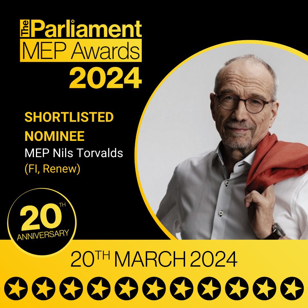 Honoured to be nominated in #MEPawards2024 in the MEP of the mandate-category! mepawards.eu/shortlist-2024/