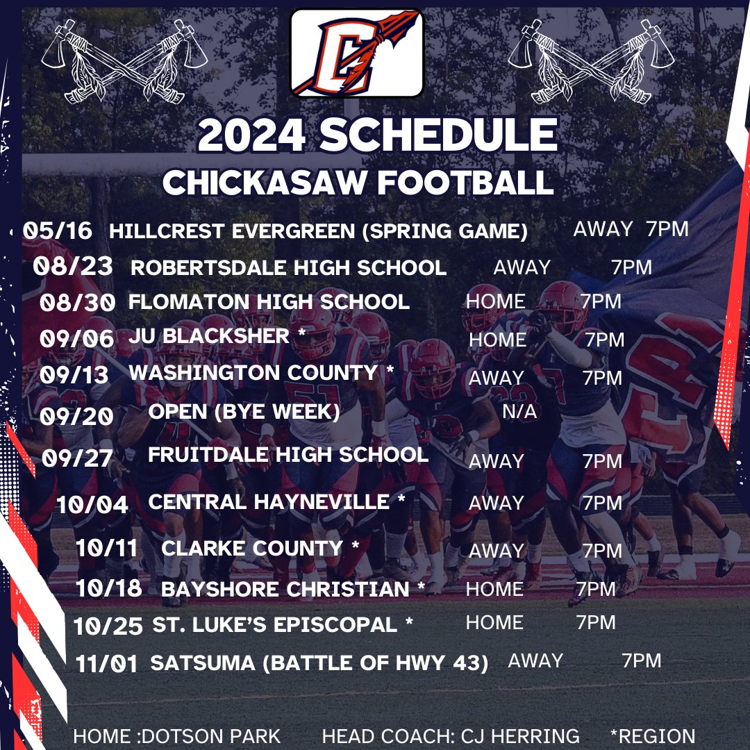 2024 CHS Football Schedule